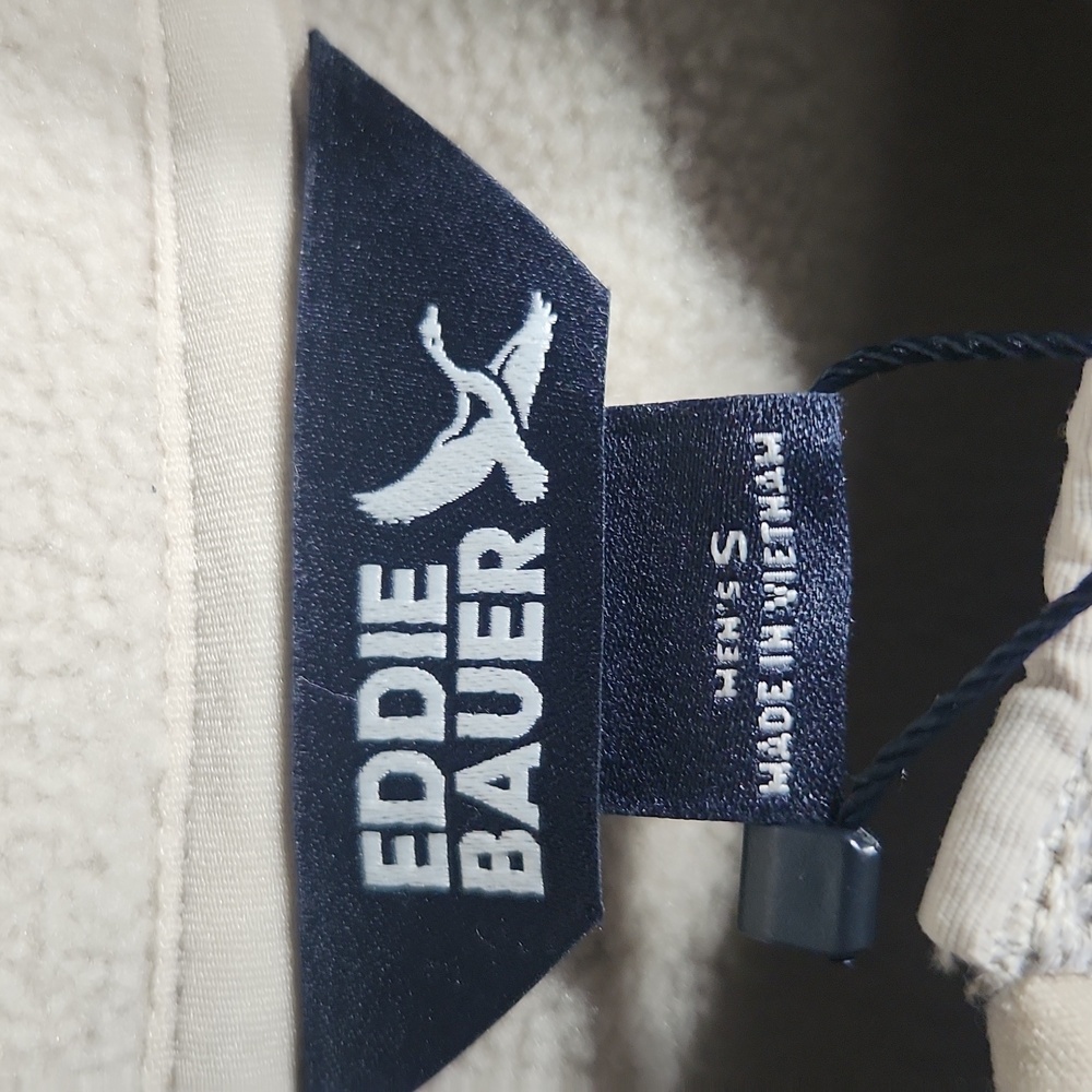 Eddie Bauer Men’s Sweater Fleece Pullover – Heather Ivory – Size Small – NWT $90 - Picture 6 of 8